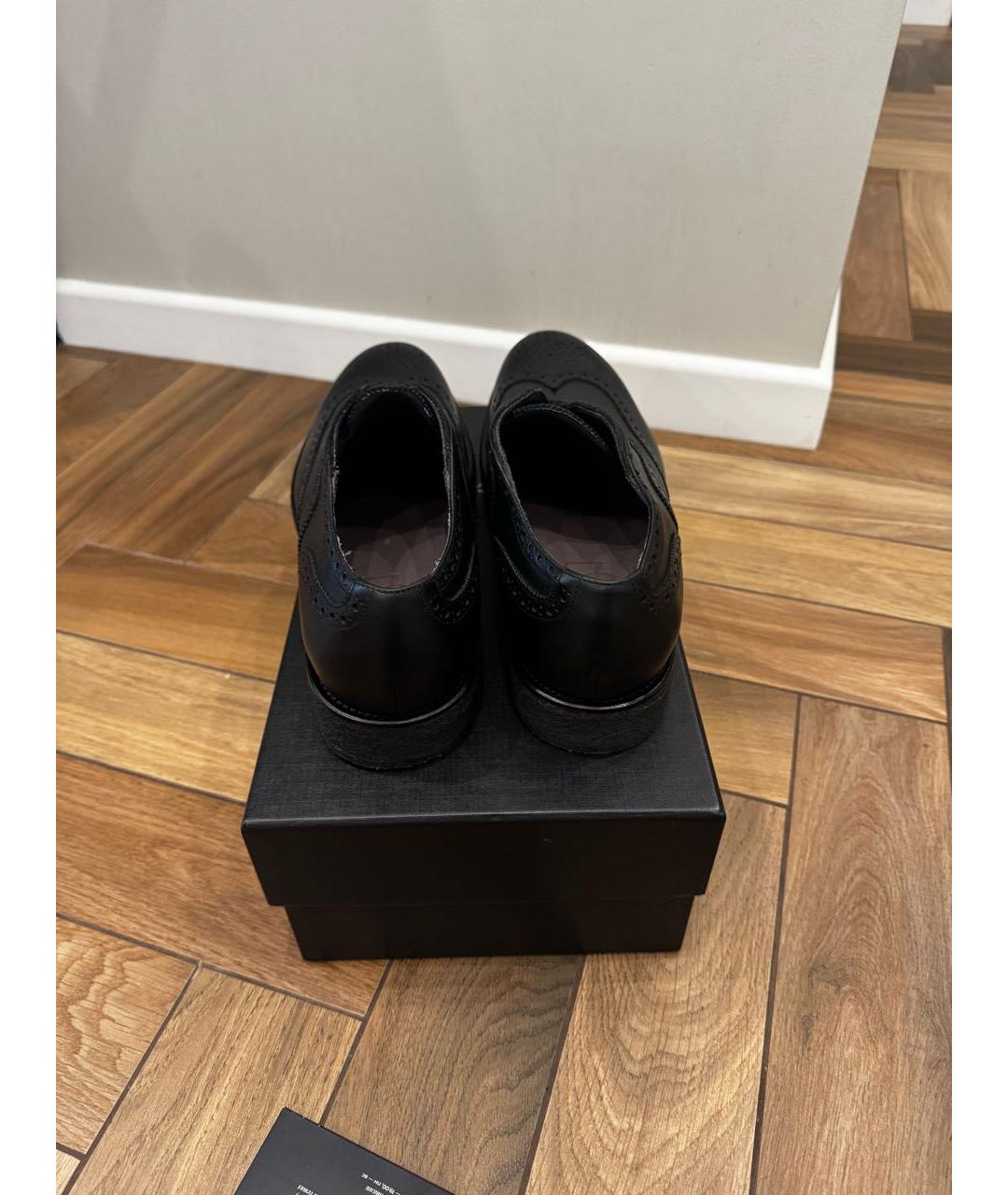 SAINT LAURENT Черные кожаные туфли, фото 4