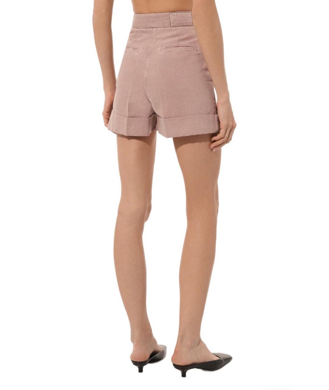 BRUNELLO CUCINELLI Розовые хлопковые шорты, фото 4