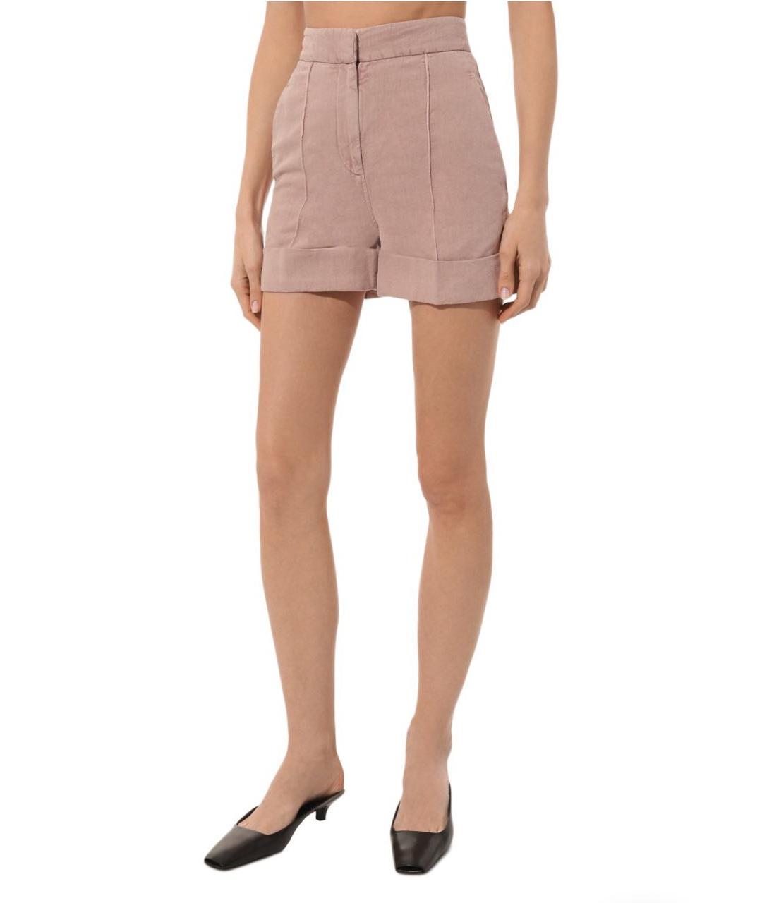 BRUNELLO CUCINELLI Розовые хлопковые шорты, фото 3