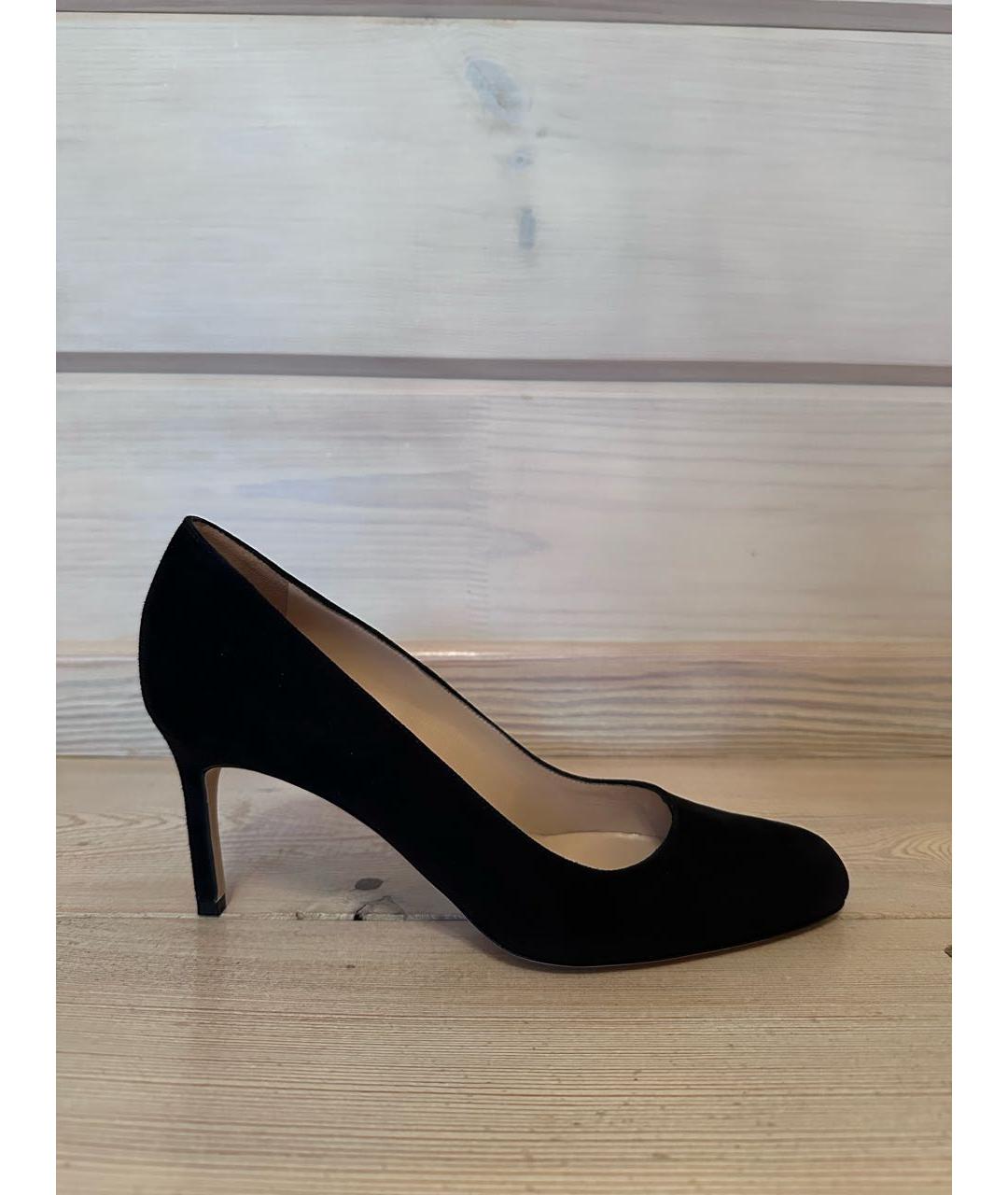 MANOLO BLAHNIK Черные замшевые туфли, фото 6