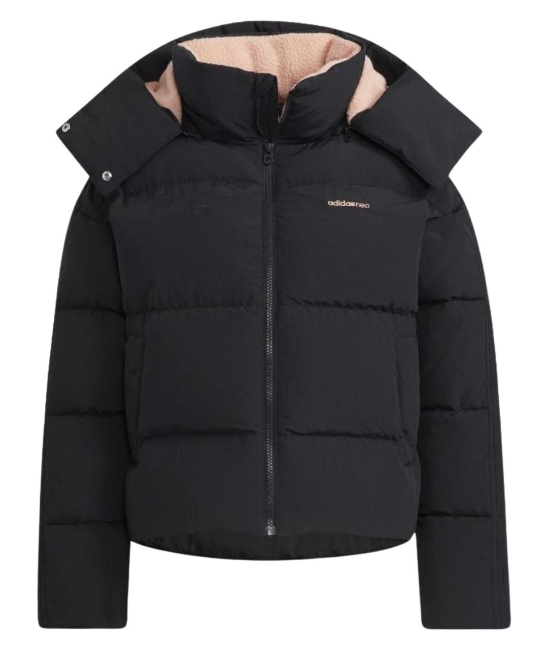 ADIDAS Черный полиамидовый пуховик, фото 1