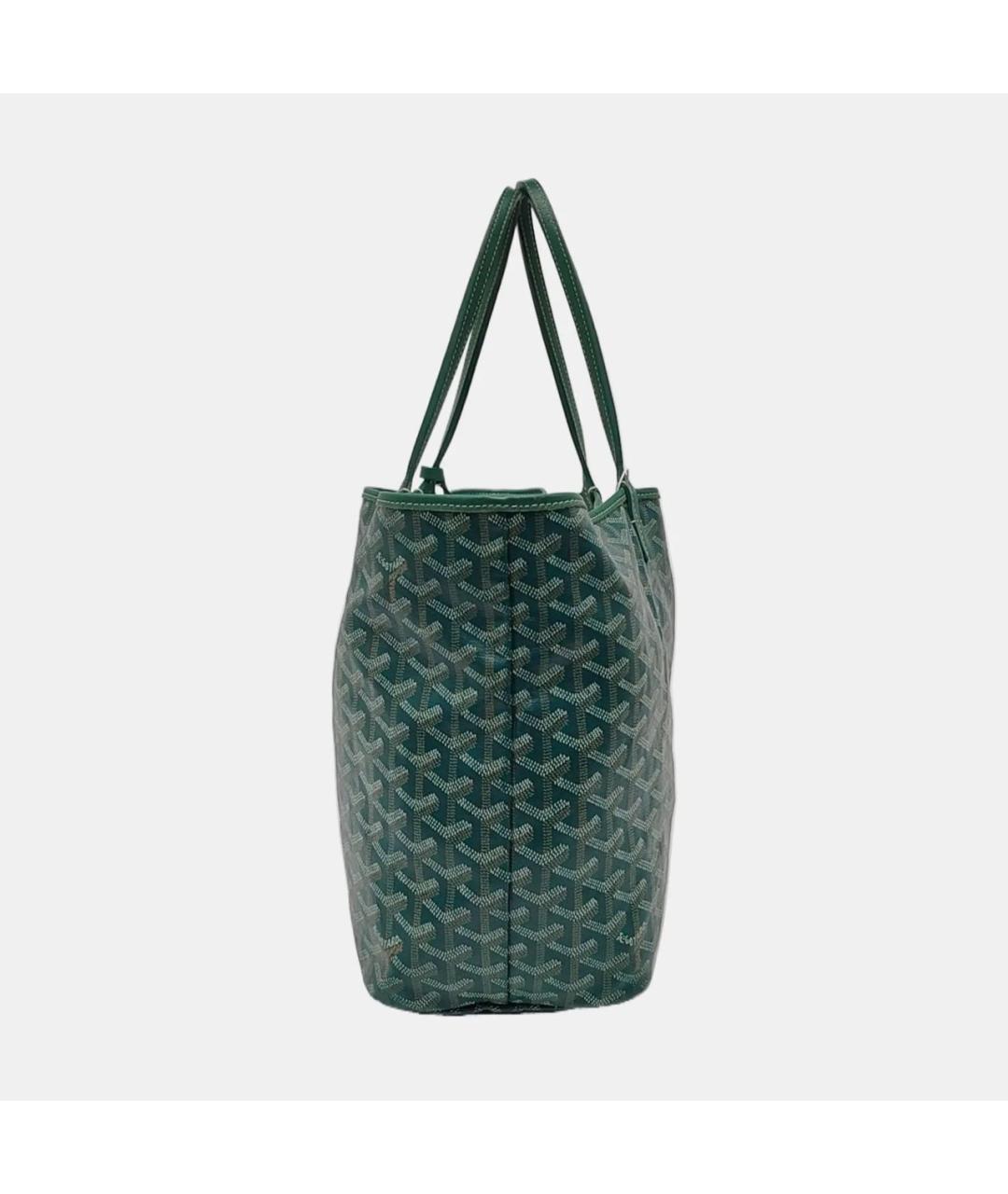 GOYARD Зеленая кожаная сумка тоут, фото 2