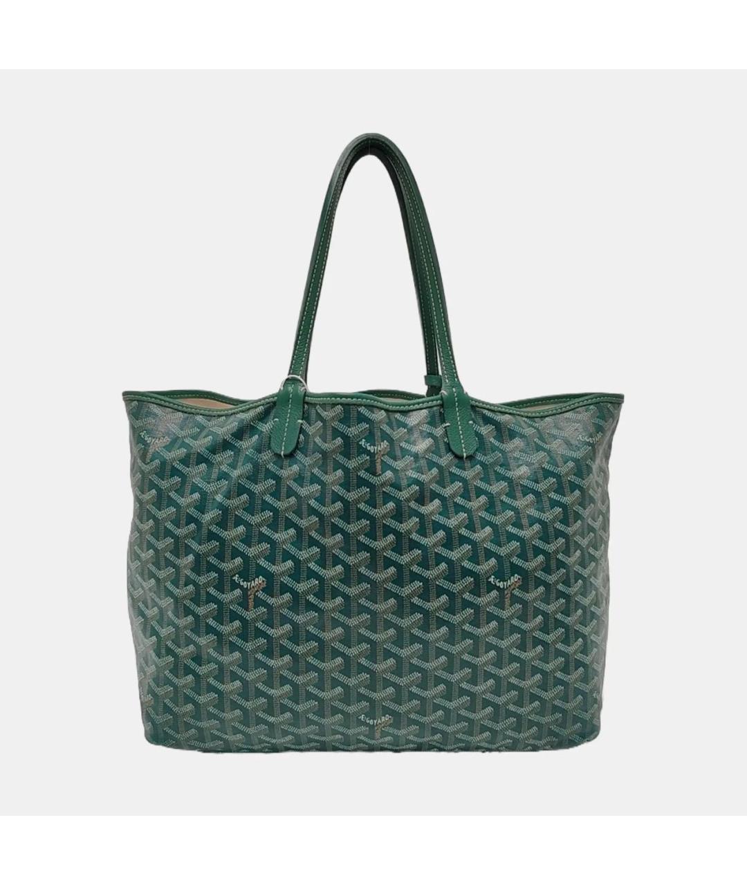 GOYARD Зеленая кожаная сумка тоут, фото 4