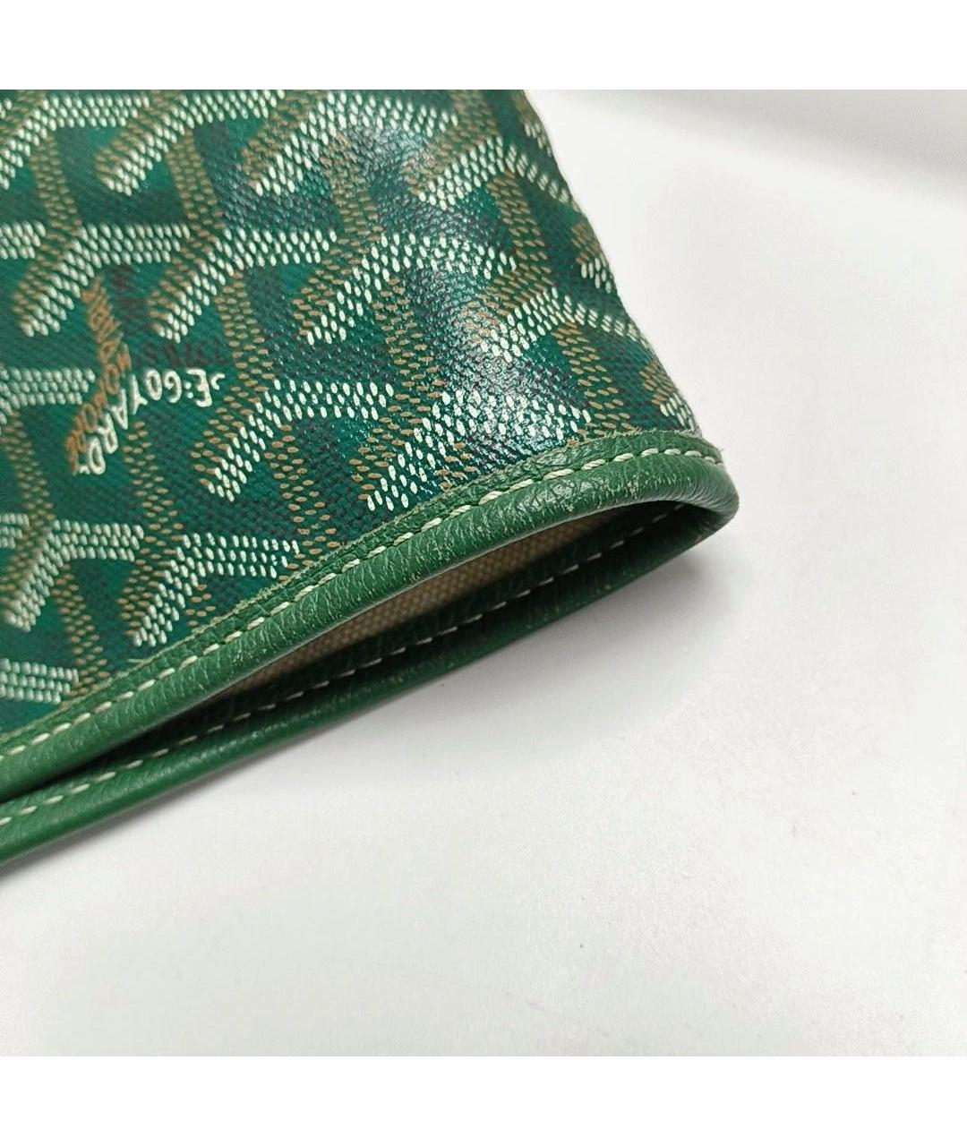 GOYARD Зеленая кожаная сумка тоут, фото 8