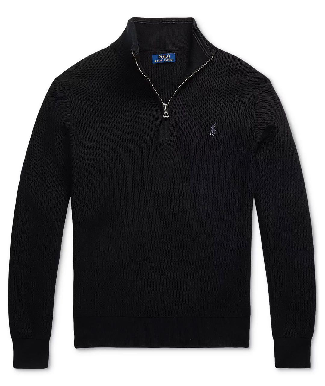 POLO RALPH LAUREN Черный хлопковый джемпер / свитер, фото 1