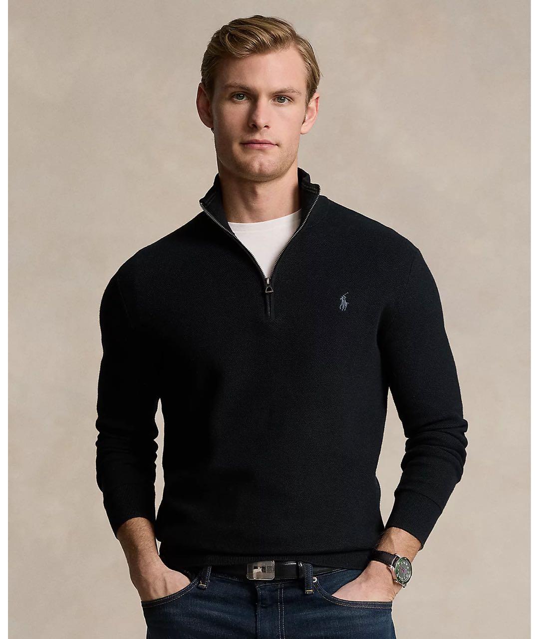 POLO RALPH LAUREN Черный хлопковый джемпер / свитер, фото 3