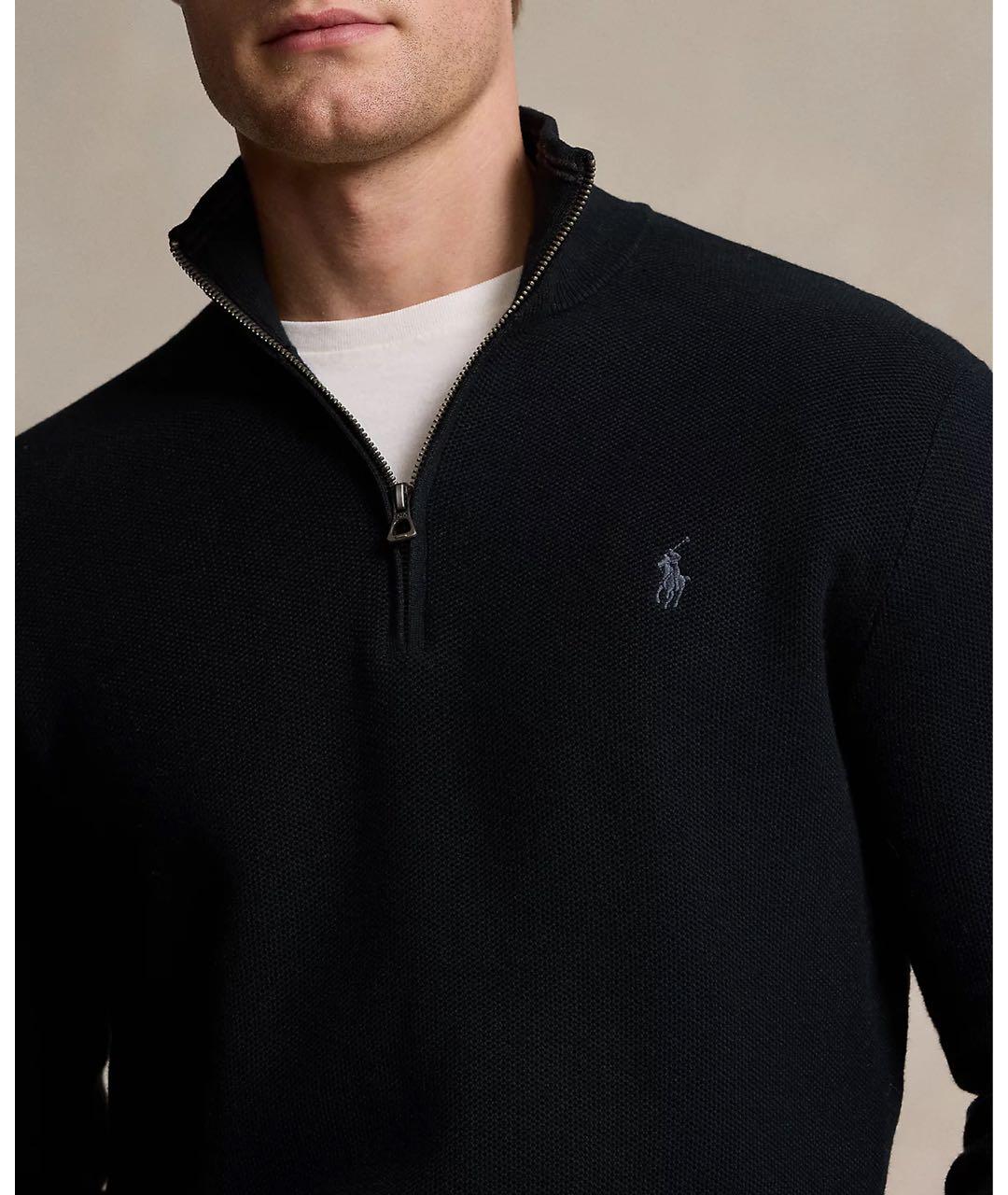 POLO RALPH LAUREN Черный хлопковый джемпер / свитер, фото 4