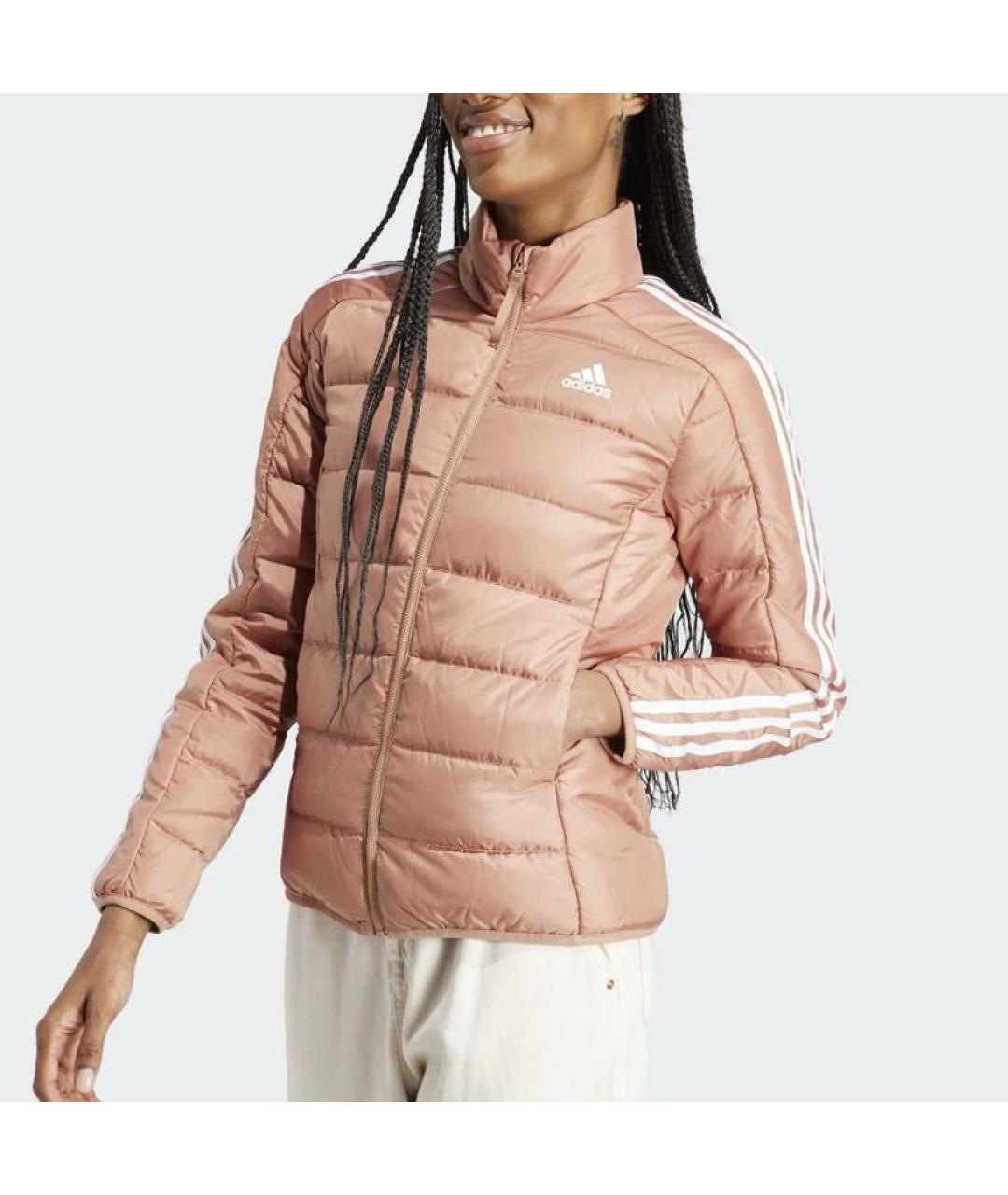 ADIDAS Коралловая полиэстеровая куртка, фото 2