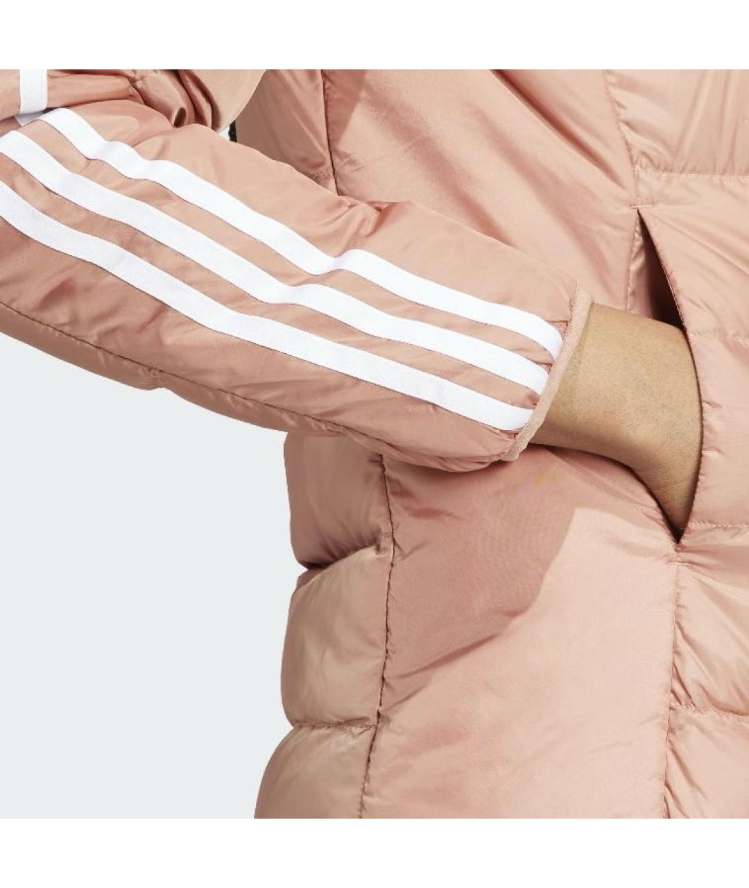 ADIDAS Коралловая полиэстеровая куртка, фото 6