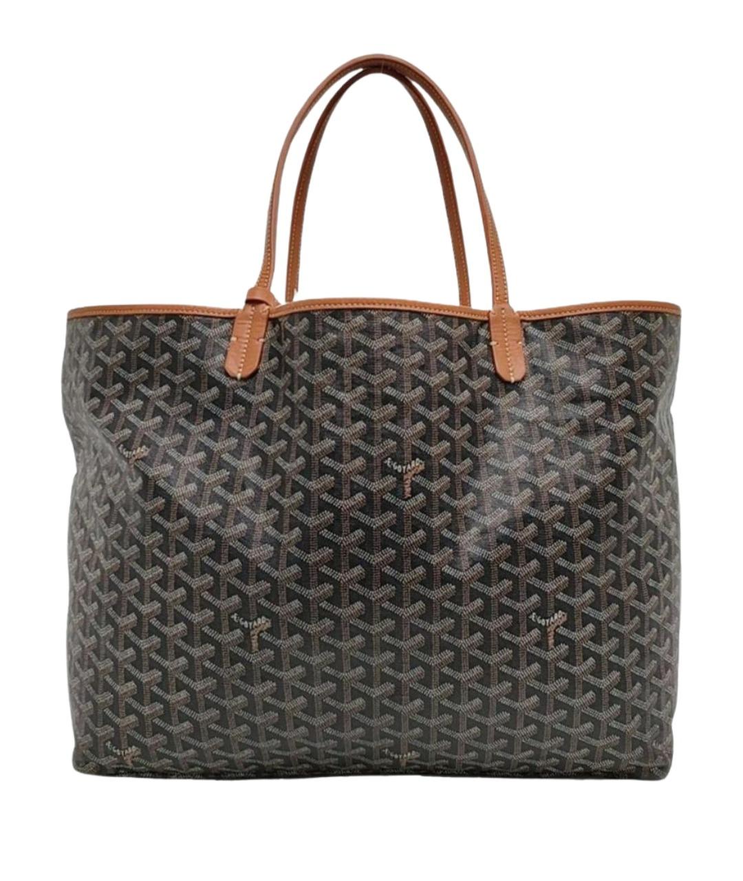 GOYARD Коричневая кожаная сумка тоут, фото 1