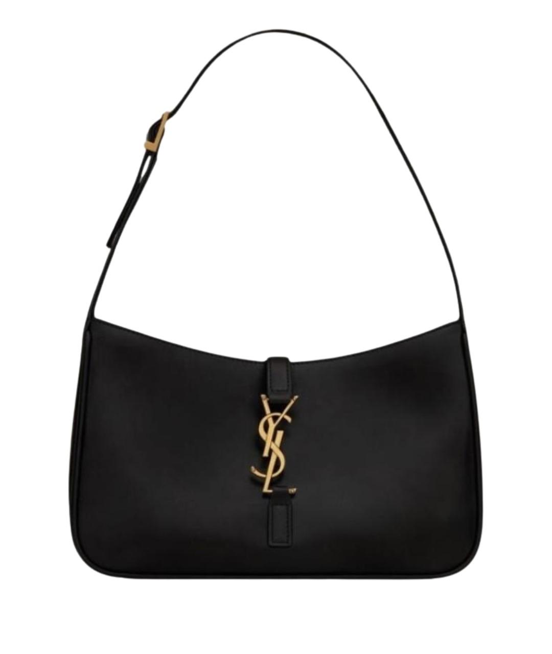 SAINT LAURENT Черная кожаная сумка через плечо, фото 1