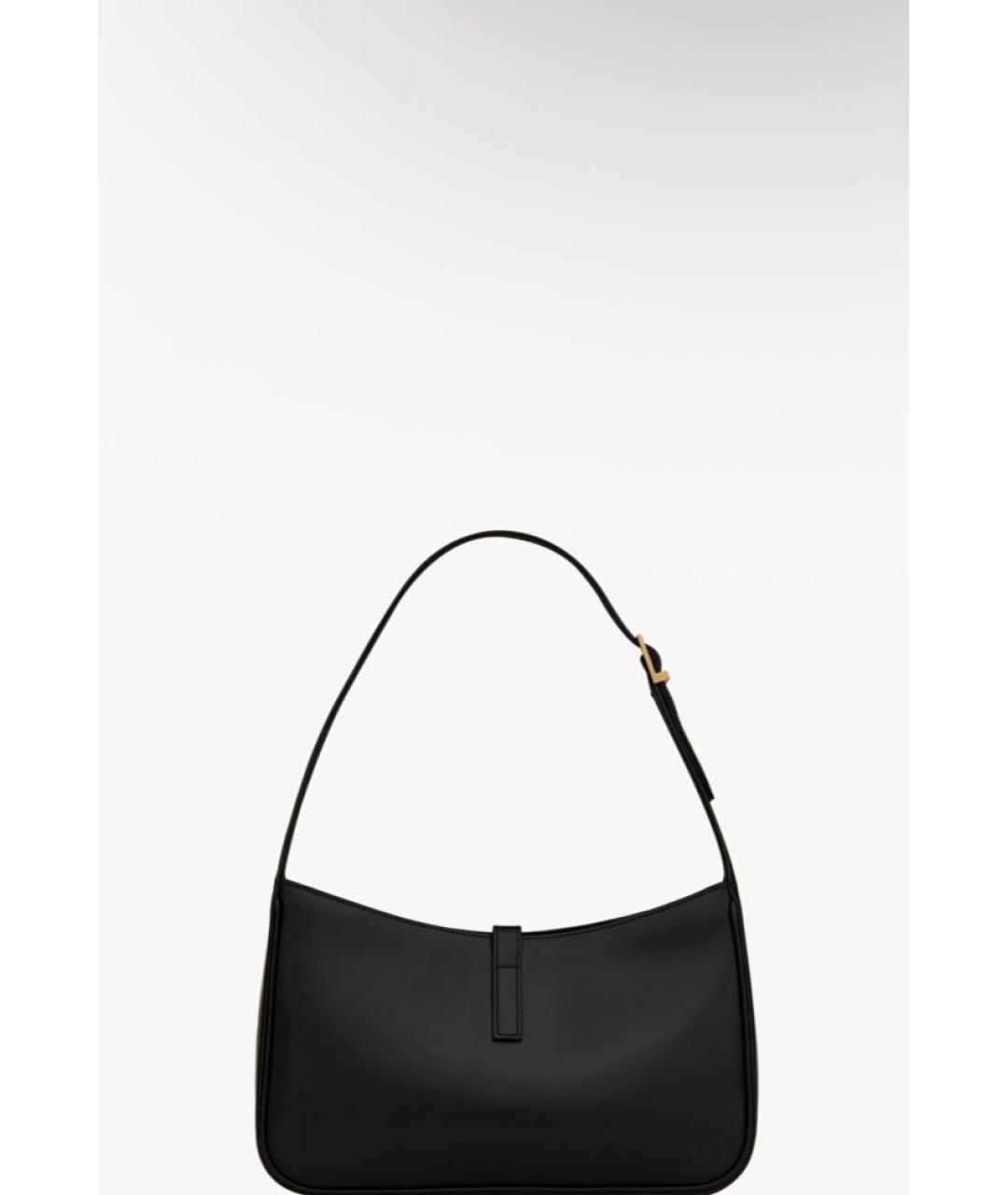 SAINT LAURENT Черная кожаная сумка через плечо, фото 3