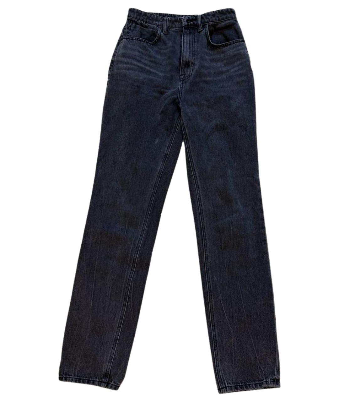 ALEXANDER WANG Антрацитовые прямые джинсы, фото 1