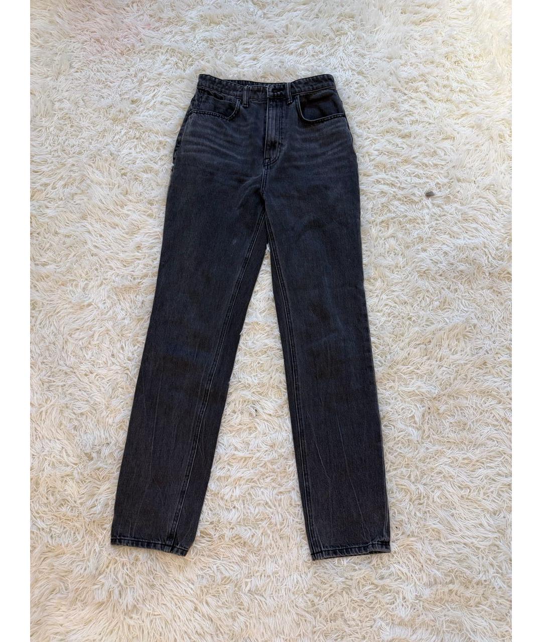 ALEXANDER WANG Антрацитовые прямые джинсы, фото 5