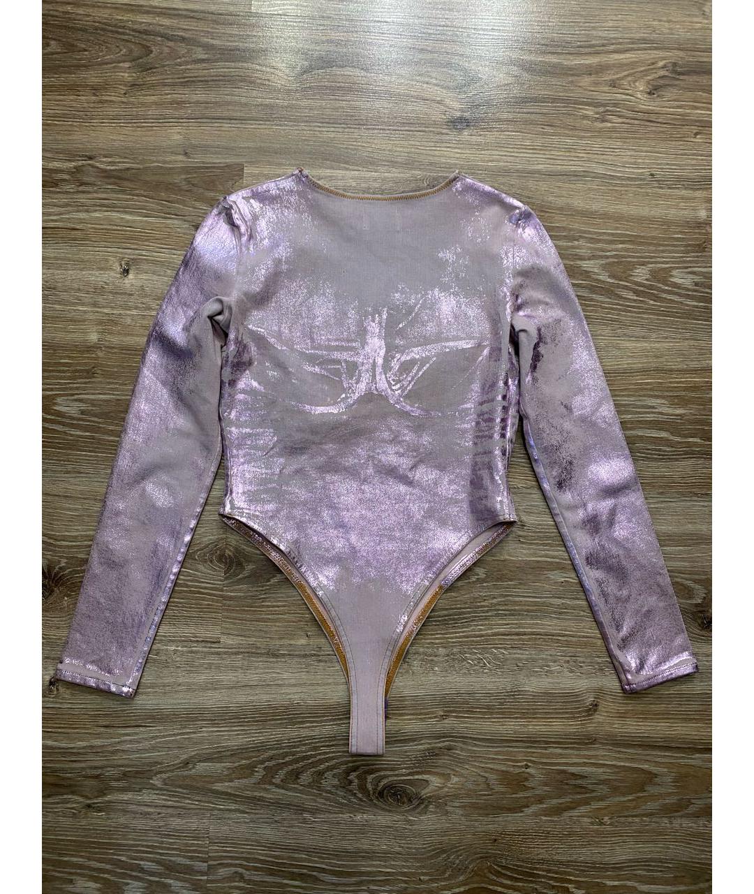 DIESEL Розовое хлопко-эластановое боди, фото 7