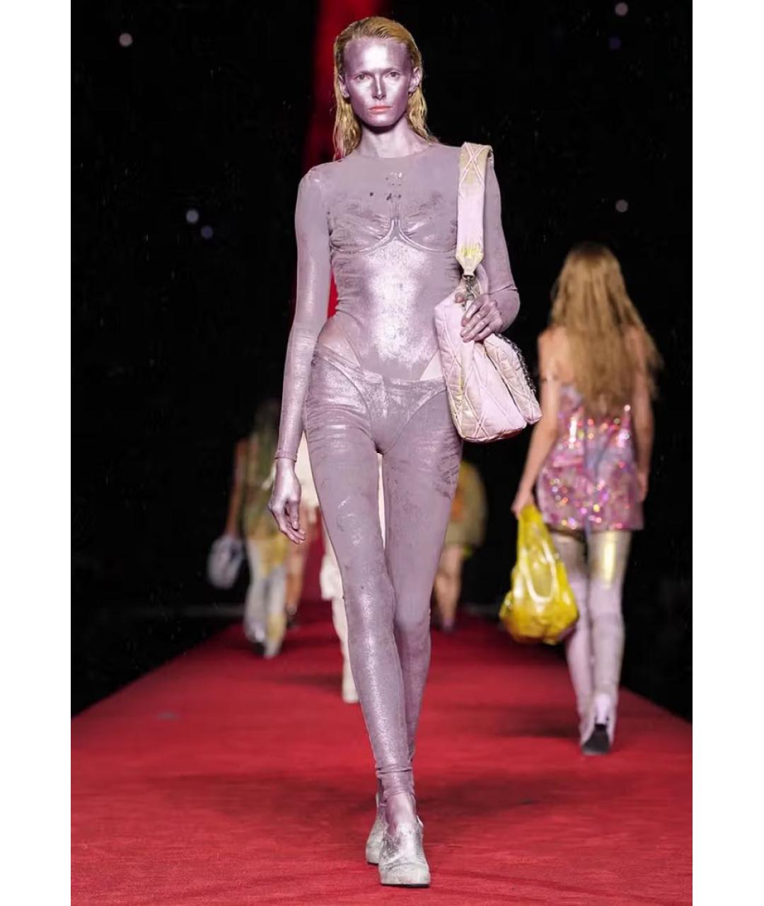 DIESEL Розовое хлопко-эластановое боди, фото 2