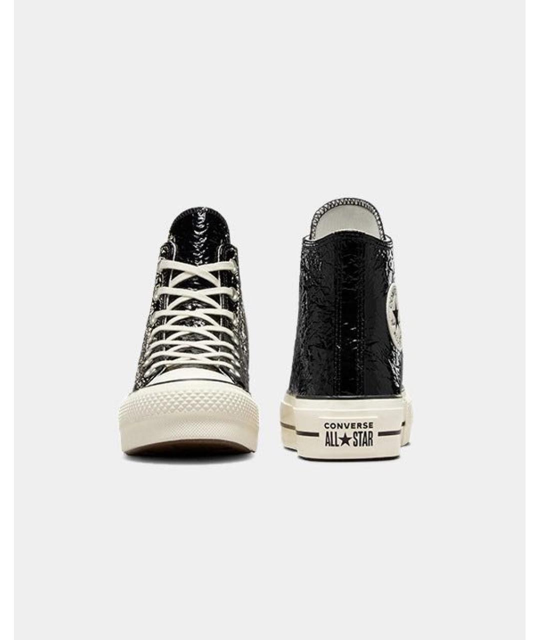 CONVERSE Черные кеды из лакированной кожи, фото 2
