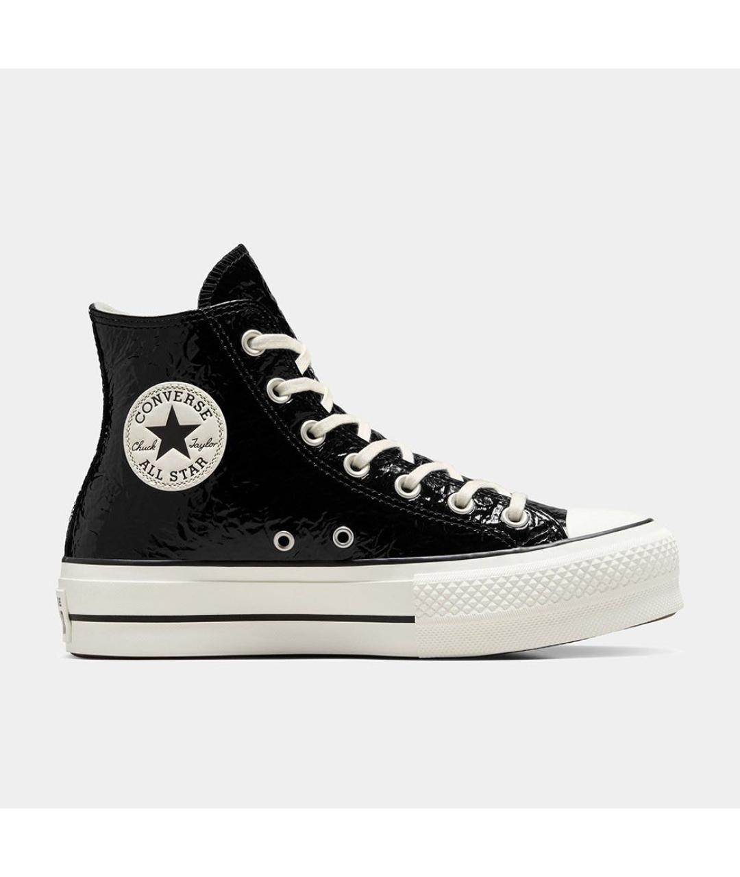 CONVERSE Черные кеды из лакированной кожи, фото 9