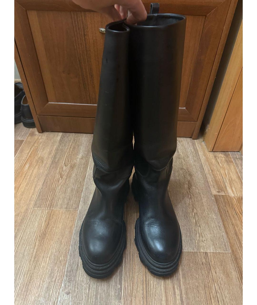GIABORGHINI Черные кожаные сапоги, фото 2