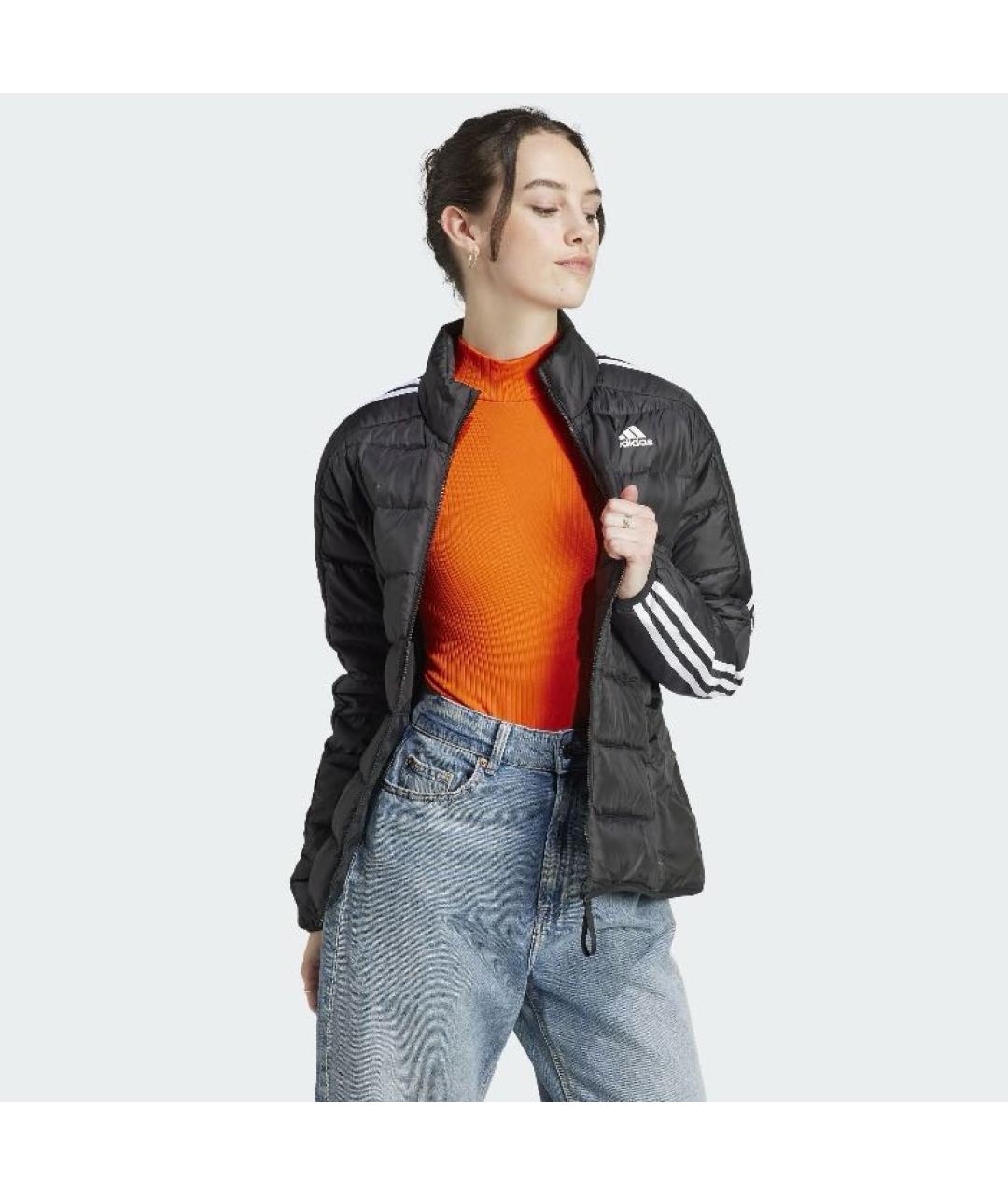 ADIDAS Черный полиэстеровый пуховик, фото 4