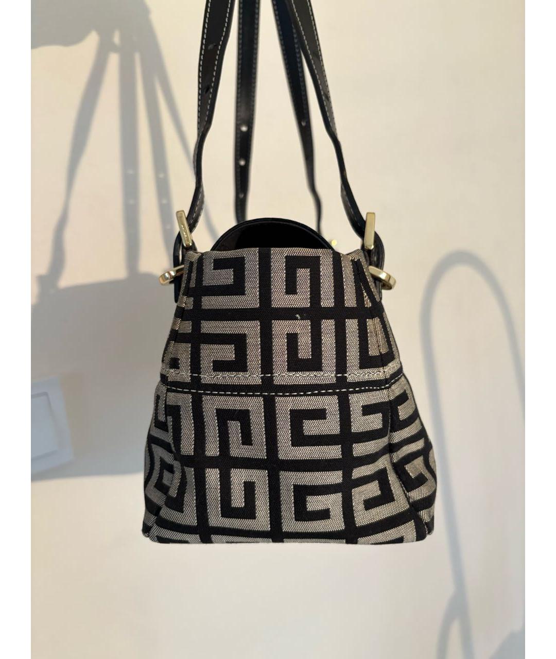 GIVENCHY Черная хлопковая сумка с короткими ручками, фото 5