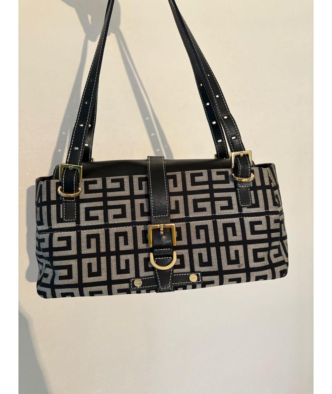 GIVENCHY Черная хлопковая сумка с короткими ручками, фото 9