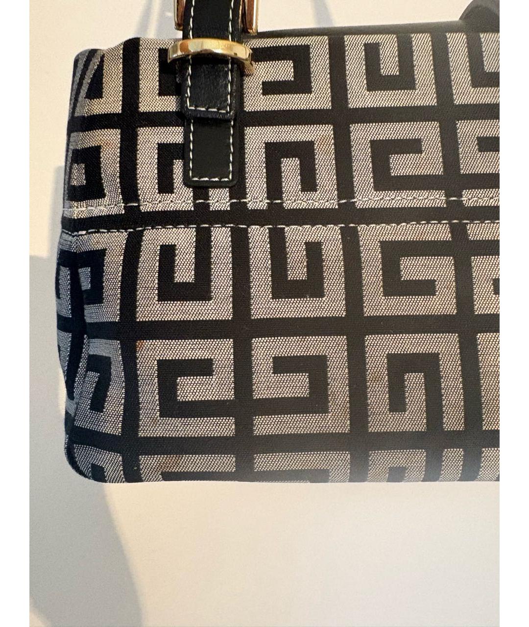 GIVENCHY Черная хлопковая сумка с короткими ручками, фото 4