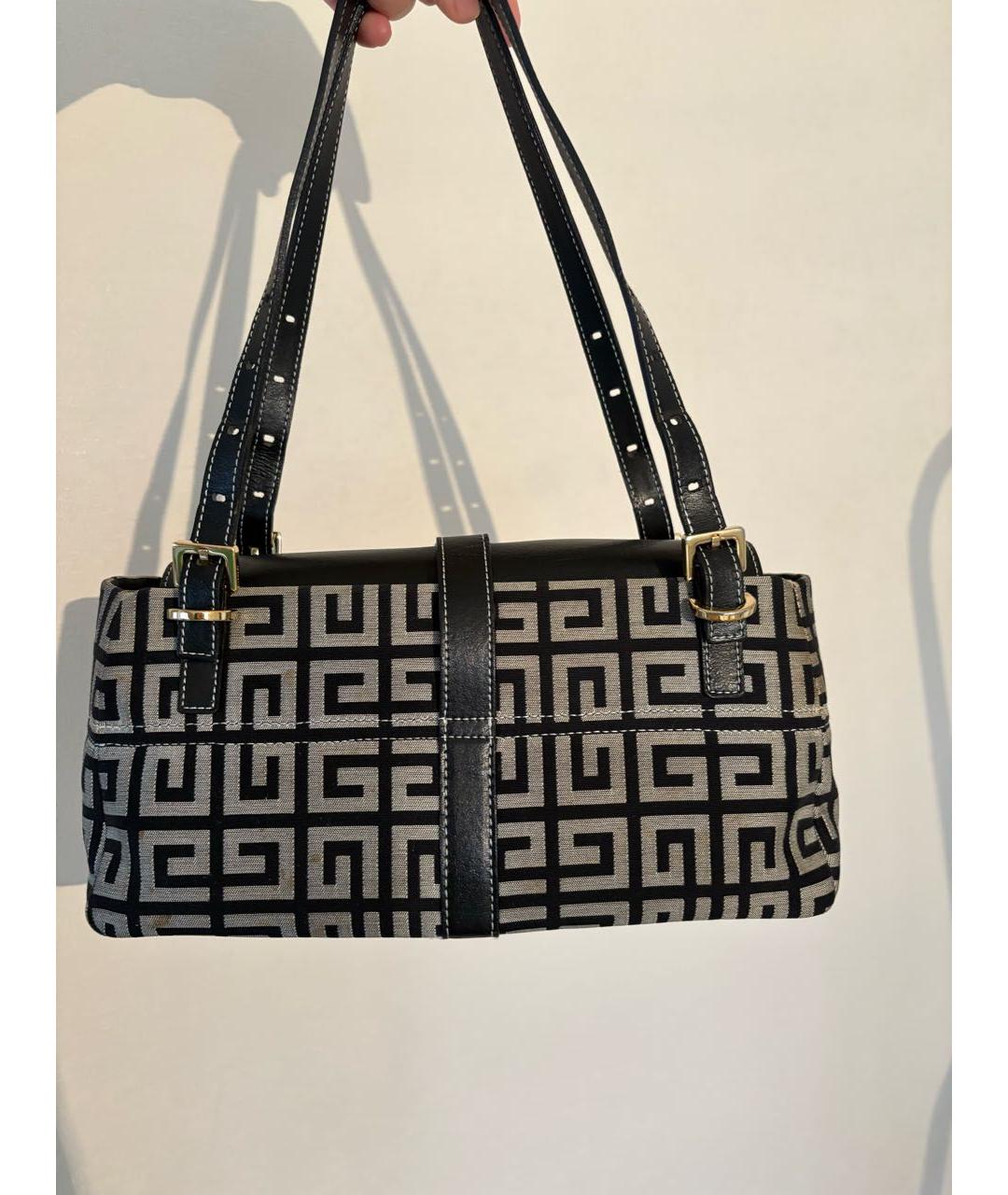 GIVENCHY Черная хлопковая сумка с короткими ручками, фото 3