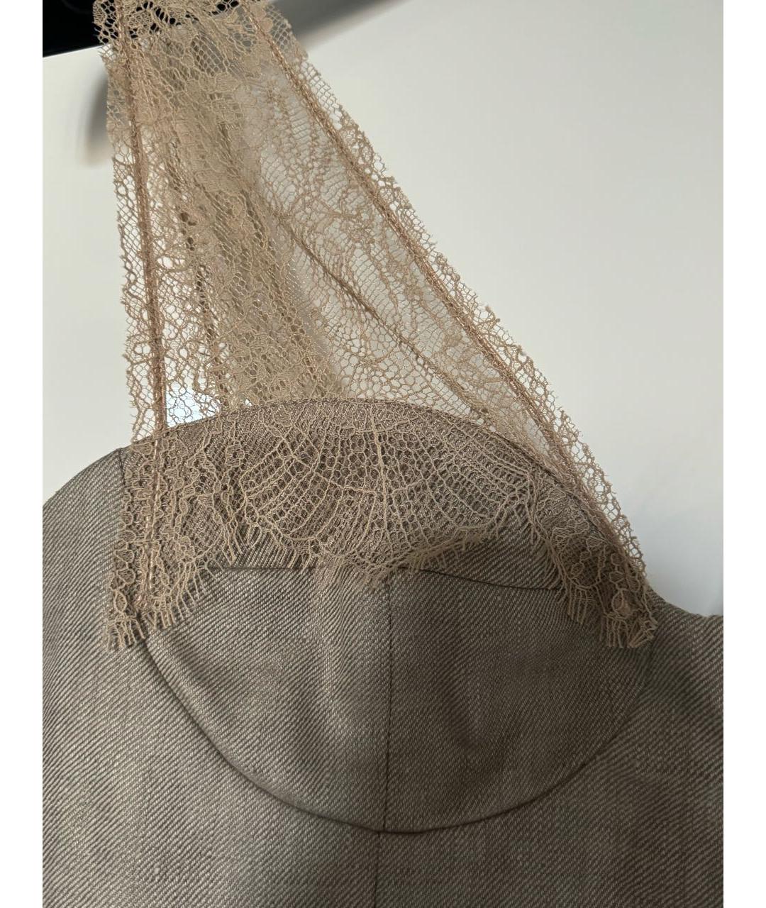 12 STOREEZ Бежевое льняное повседневное платье, фото 4