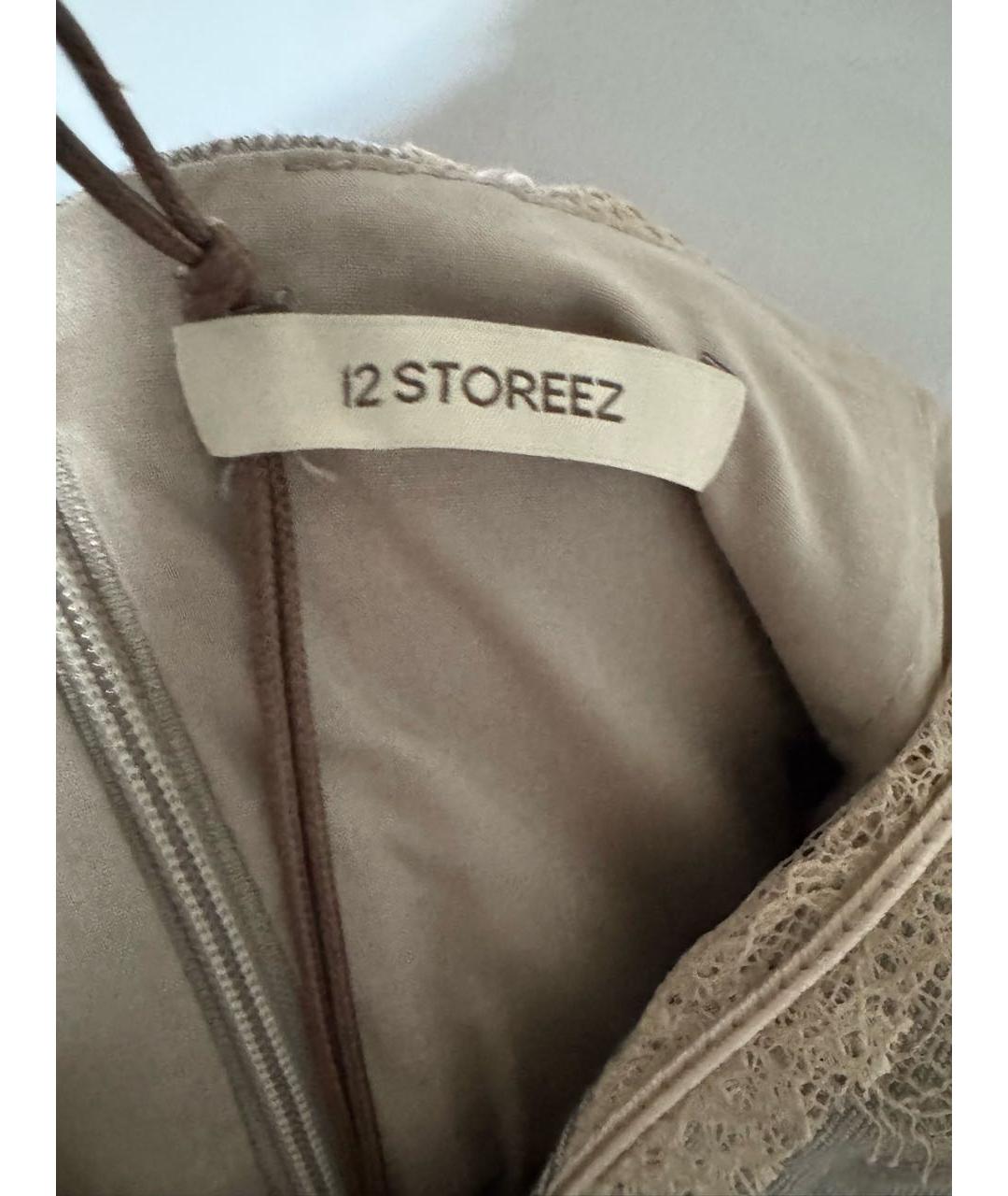 12 STOREEZ Бежевое льняное повседневное платье, фото 3