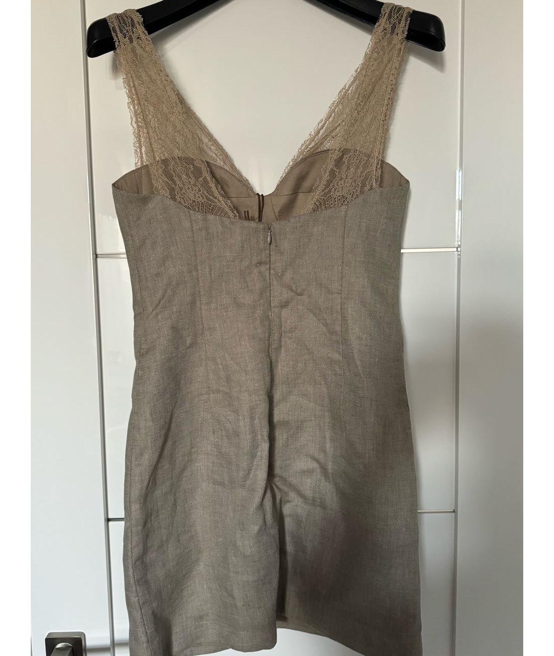 12 STOREEZ Бежевое льняное повседневное платье, фото 2