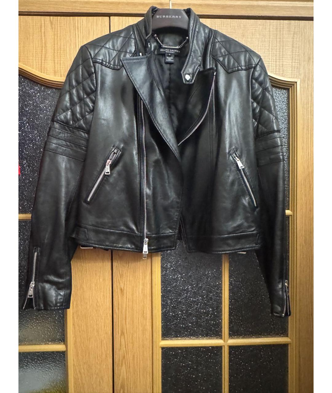 RALPH LAUREN Черная кожаная куртка, фото 9