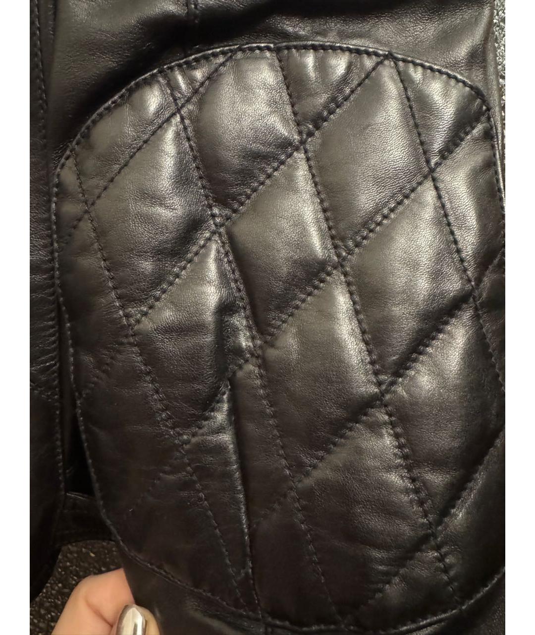 RALPH LAUREN Черная кожаная куртка, фото 5