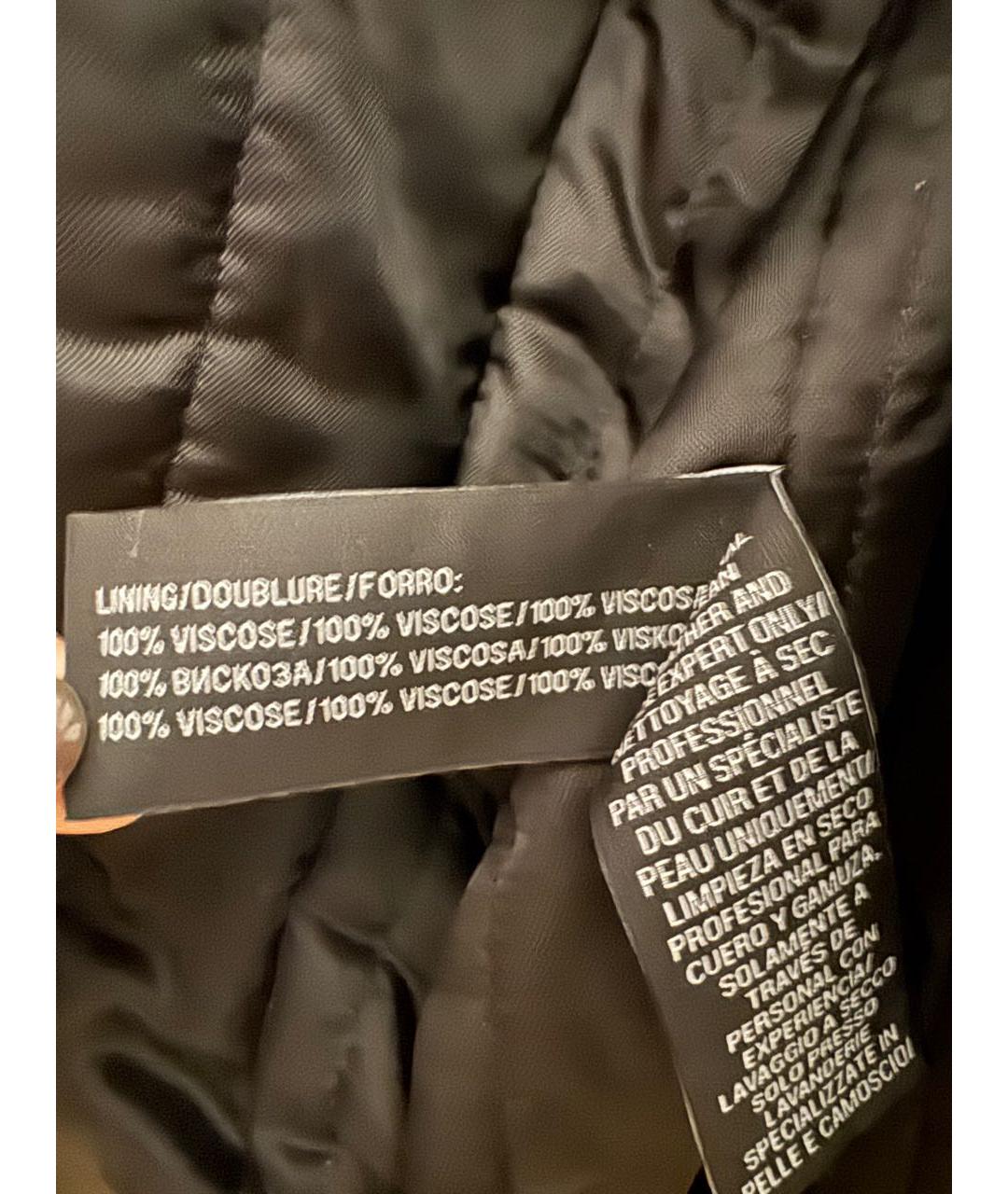 RALPH LAUREN Черная кожаная куртка, фото 4