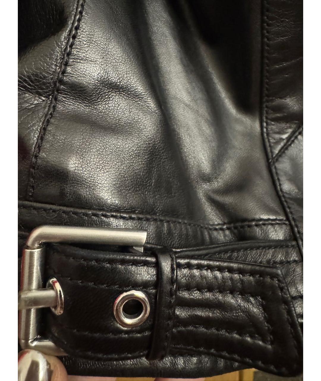 RALPH LAUREN Черная кожаная куртка, фото 8