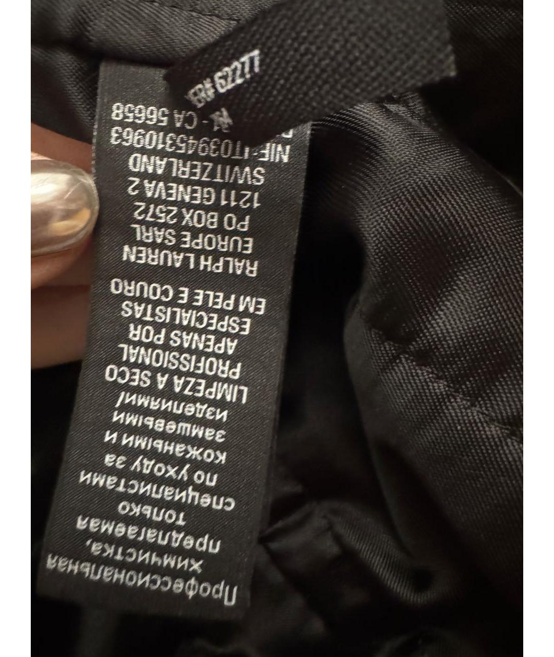 RALPH LAUREN Черная кожаная куртка, фото 7