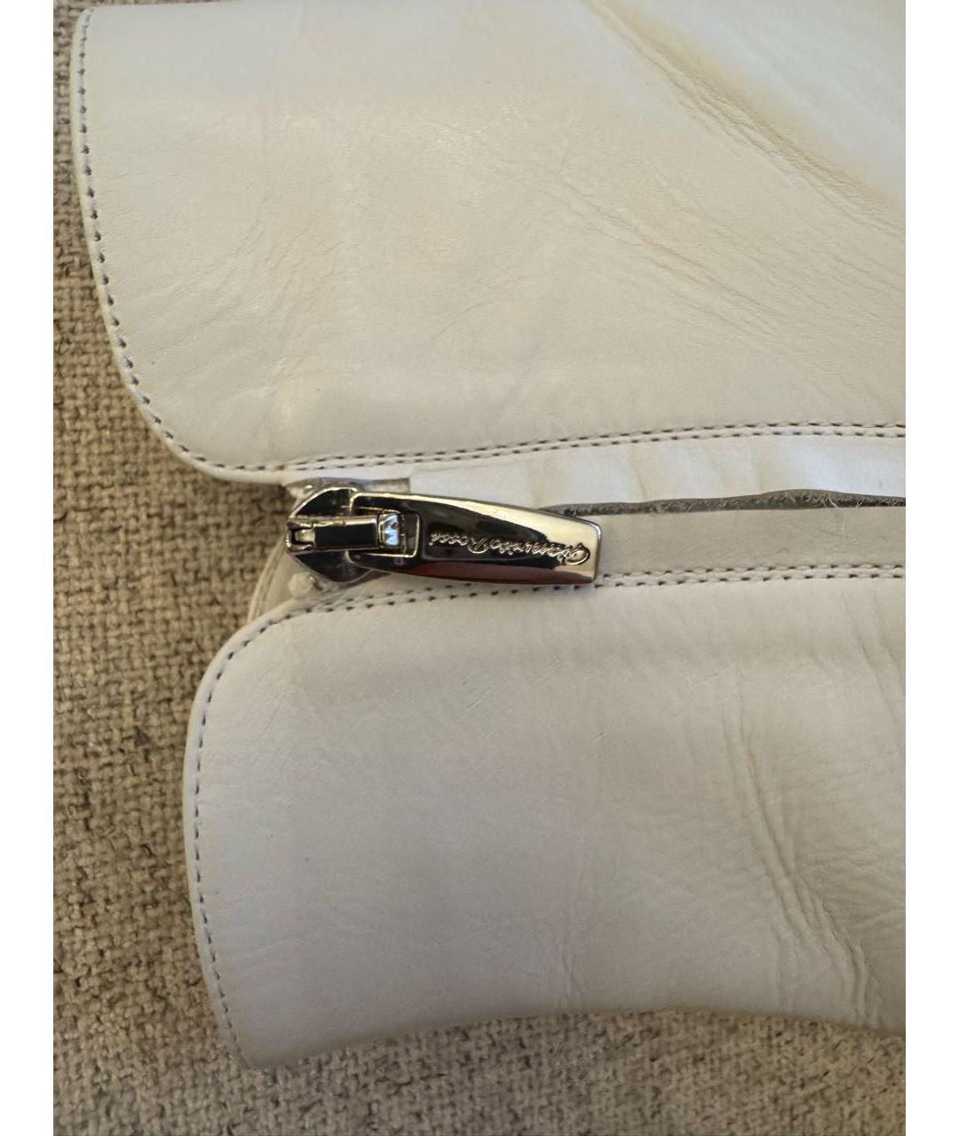 GIANVITO ROSSI Белые кожаные ботильоны, фото 7