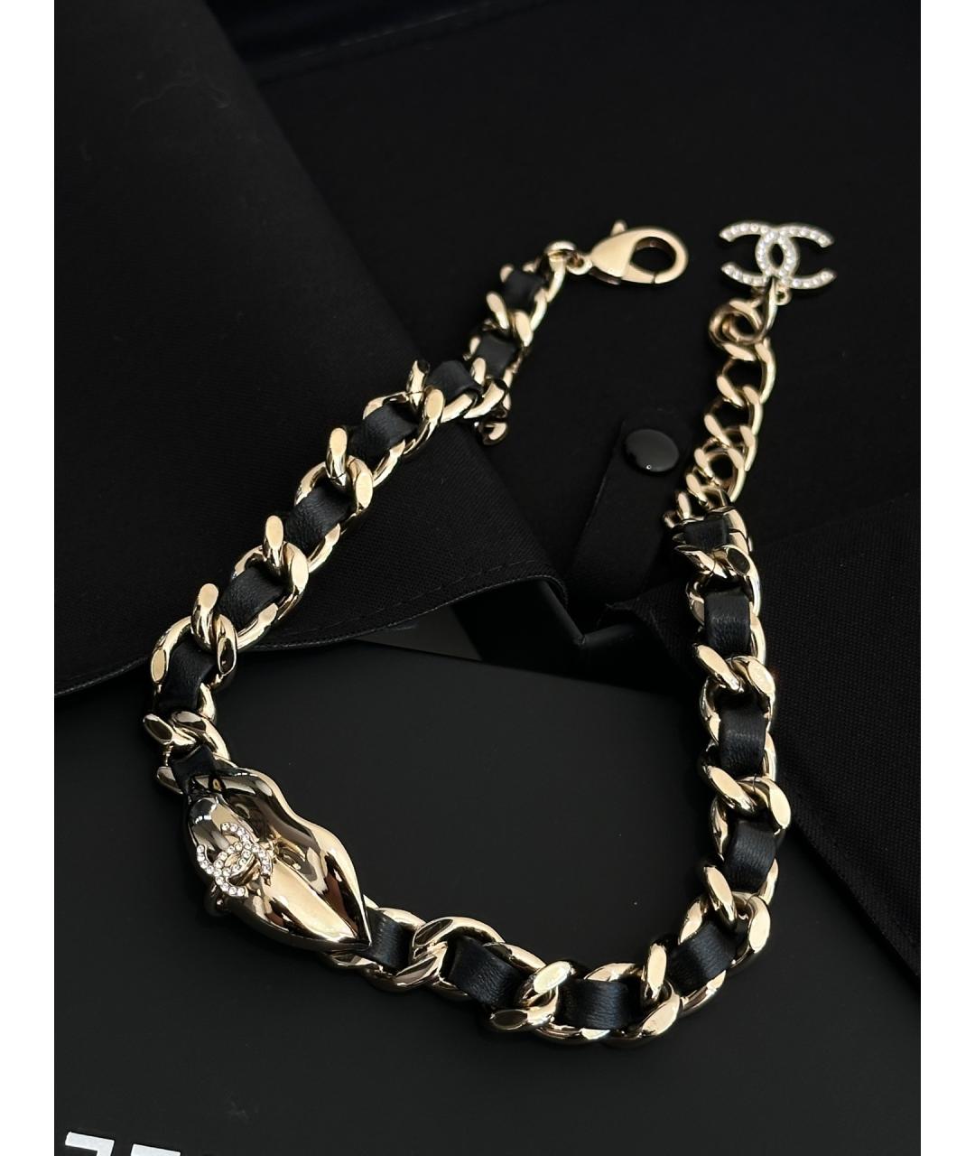 CHANEL Золотое металлическое колье, фото 3