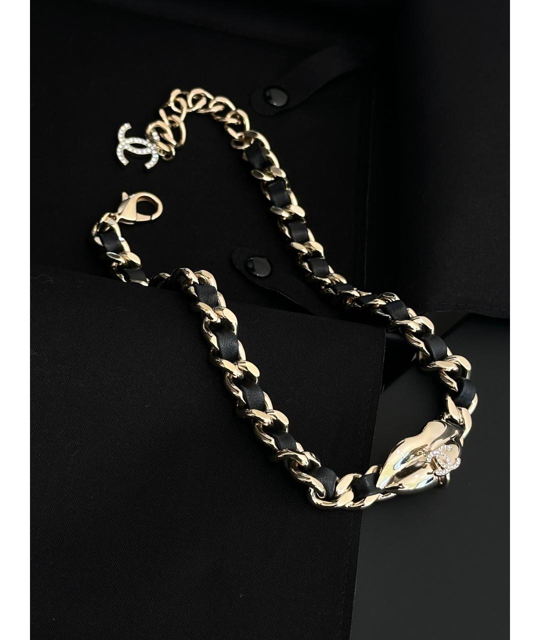 CHANEL Золотое металлическое колье, фото 2