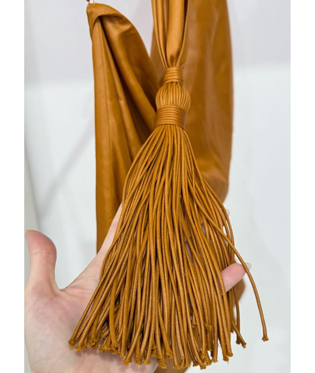 BOTTEGA VENETA Горчичная полиэстеровая блузы, фото 5