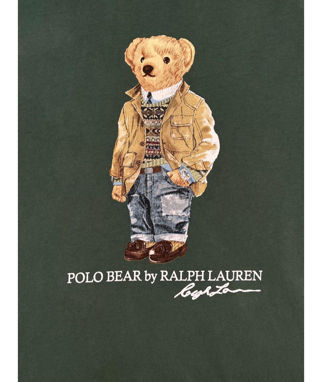 POLO RALPH LAUREN Зеленая хлопковая футболка, фото 3