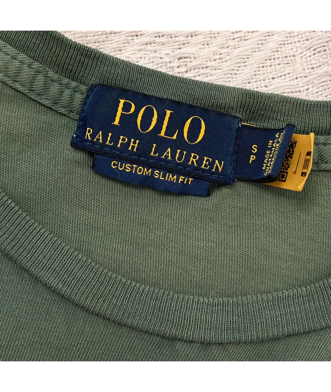 POLO RALPH LAUREN Зеленая хлопковая футболка, фото 4