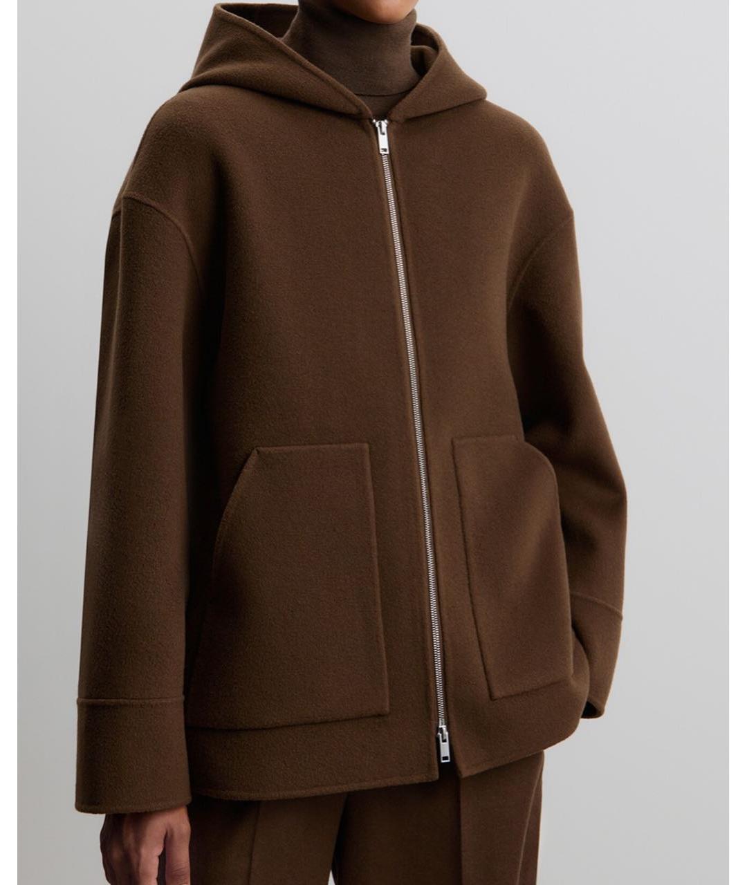 12 STOREEZ Коричневое шерстяное пальто, фото 4