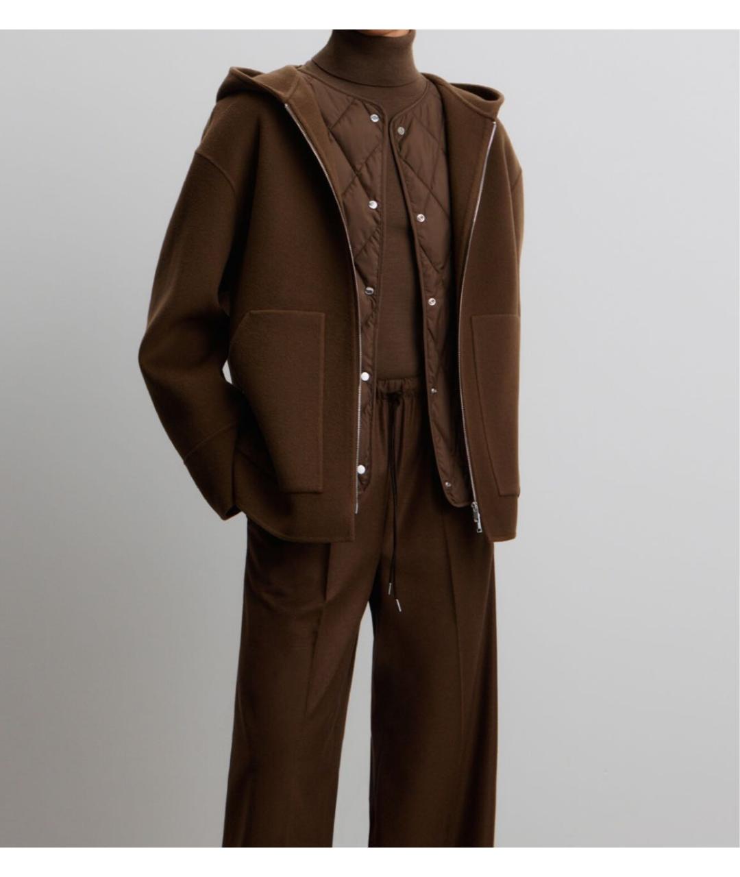12 STOREEZ Коричневое шерстяное пальто, фото 3