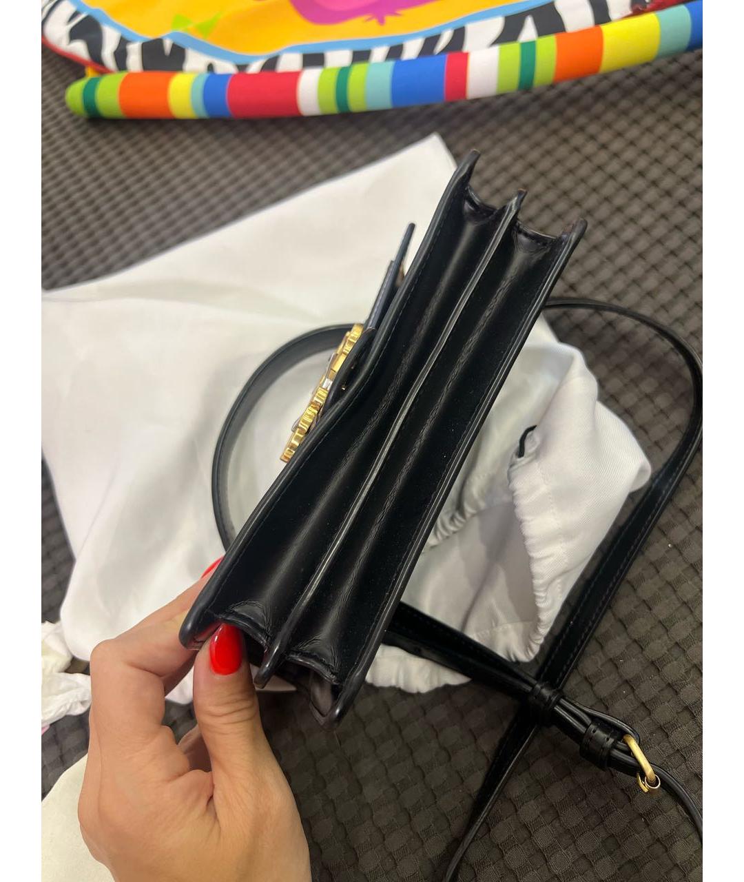 PINKO Черная кожаная сумка через плечо, фото 5