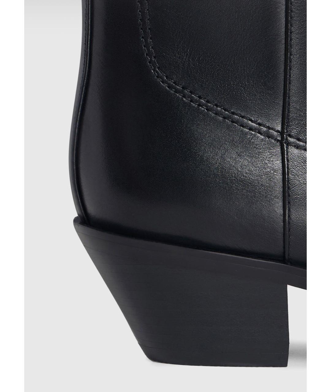 12 STOREEZ Черные кожаные полусапоги, фото 4