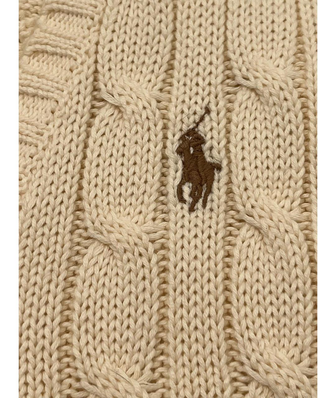 RALPH LAUREN Бежевый хлопковый джемпер / свитер, фото 3