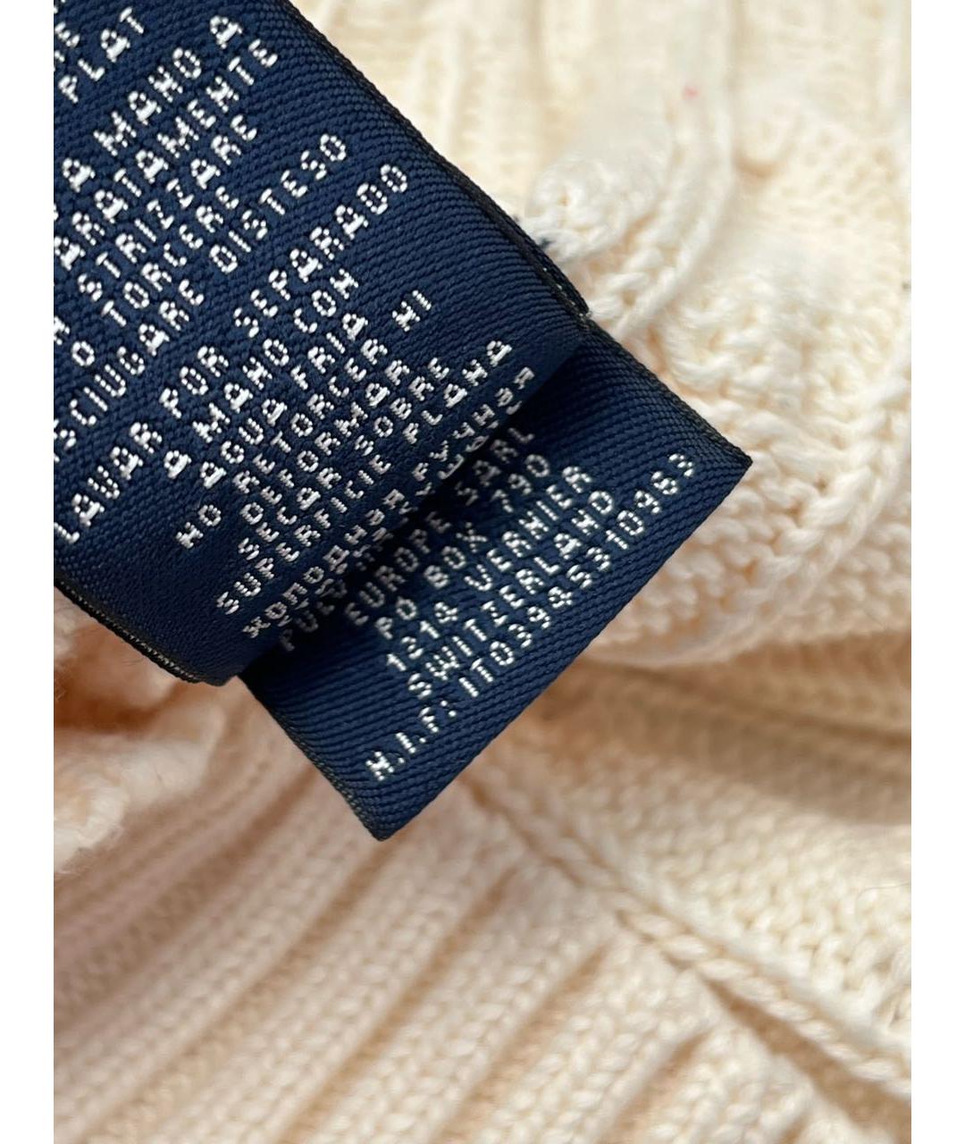 RALPH LAUREN Бежевый хлопковый джемпер / свитер, фото 6