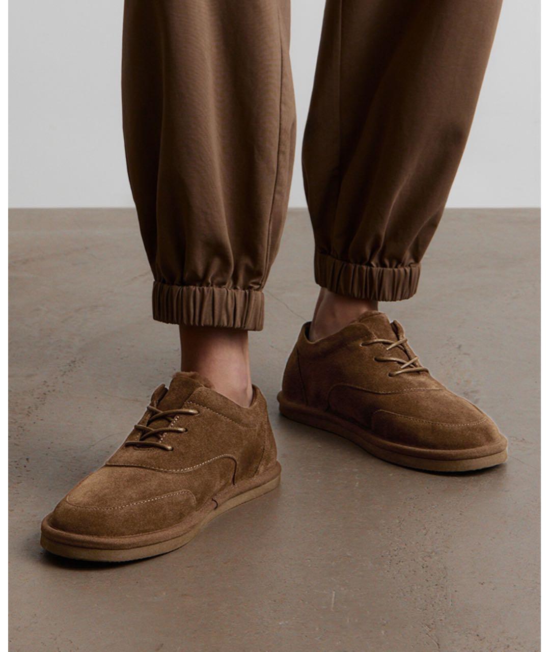 12 STOREEZ Коричневые замшевые брогги и оксфорды, фото 4
