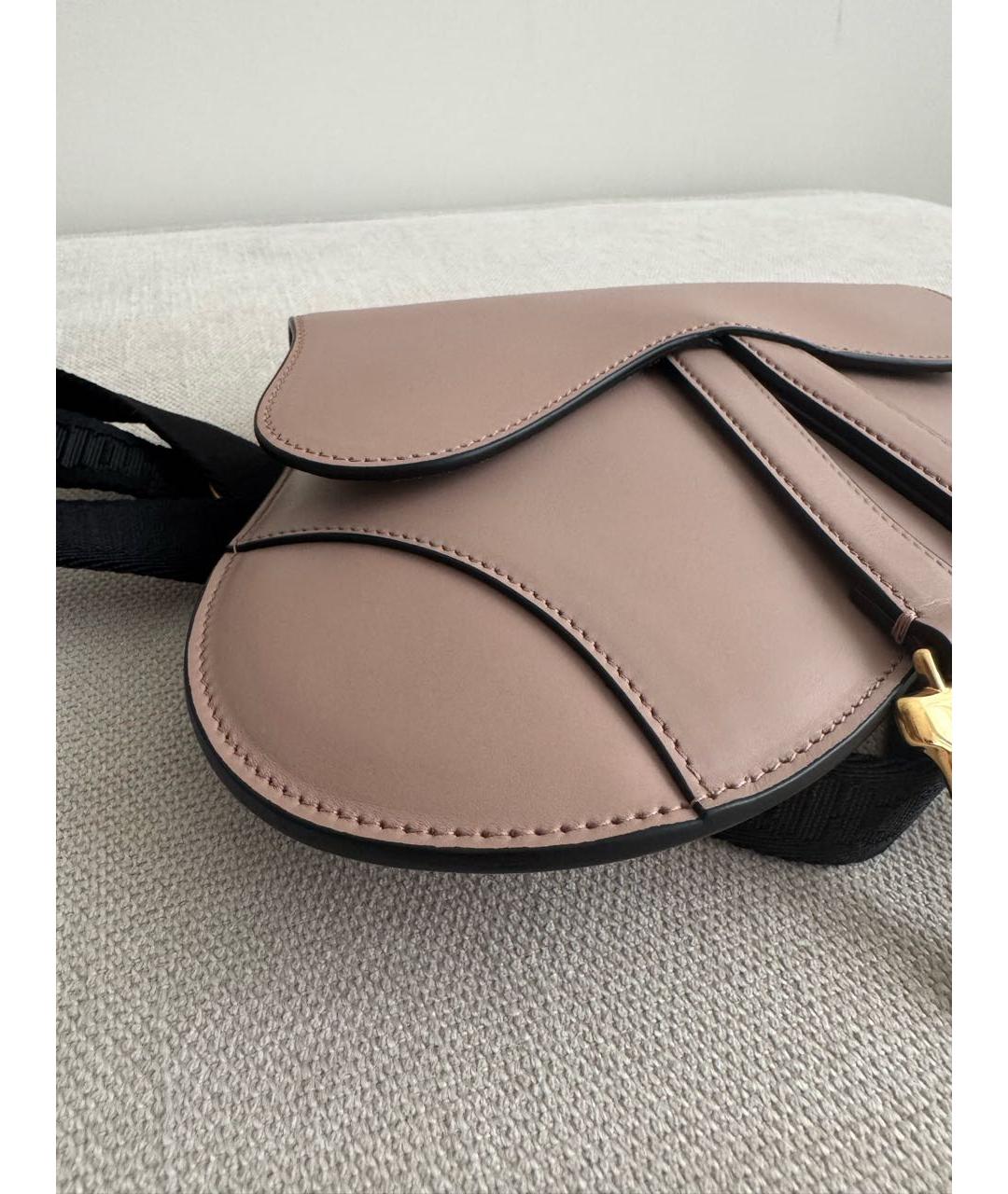 CHRISTIAN DIOR Розовая кожаная поясная сумка, фото 3